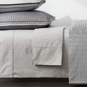 Robert Graham Flat Sheet Queen Charcoal Gray SHEET ONLY 360 Thread Count $175